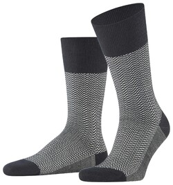Falke Airport Herringbone Sokken Zwart