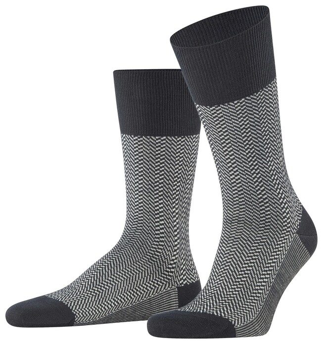 Falke Airport Herringbone Sokken Zwart