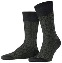 Falke Artwork Tie Socks Black