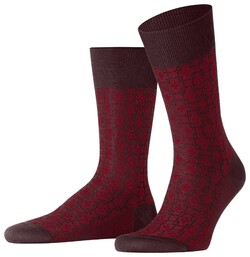 Falke Artwork Tie Socks Bordeaux