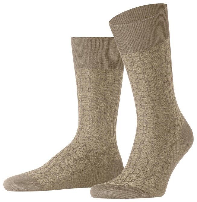 Falke Artwork Tie Sokken Beige