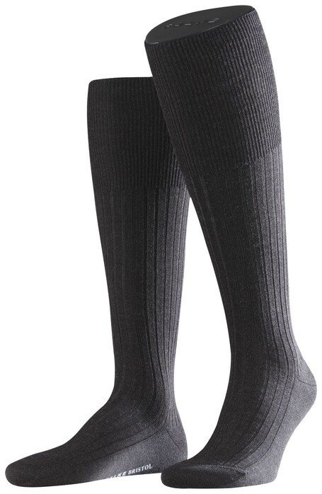 Falke Bristol Pure Kniekous Kniekousen Antraciet