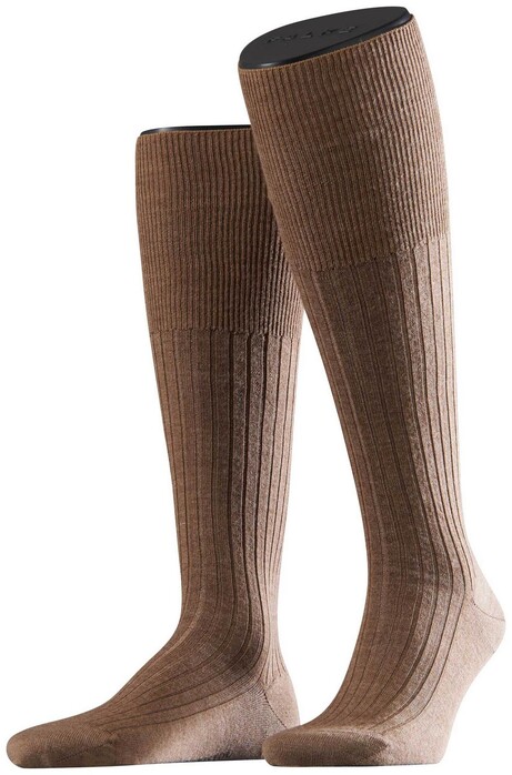 Falke Bristol Pure Kniekous Kniekousen Donker Zand