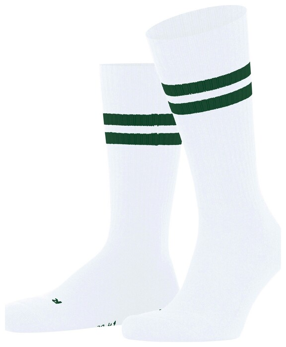 Falke Dynamic Uni Striped Sokken Wit-Groen