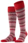 Falke Microblock Stripe Kniekousen Rood
