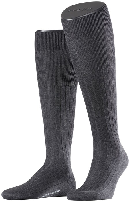 Falke Milano Kniekous Kniekousen Antraciet Melange