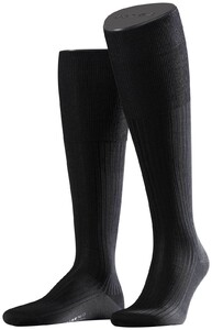Falke No. 10 Egyptian Karnak Cotton Kniekous Knee-Highs Black