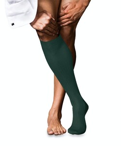 Falke No. 10 Egyptian Karnak Cotton Kniekous Knee-Highs Hunter Green