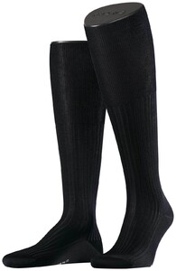 Falke No. 10 Egyptian Karnak Cotton Kniekous Knee-Highs Navy