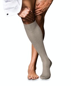 Falke No. 10 Egyptian Karnak Cotton Kniekous Knee-Highs Wheat Melange