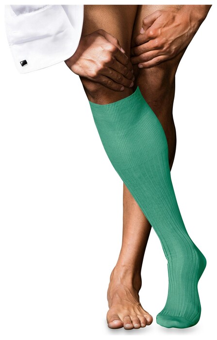 Falke No. 10 Egyptian Karnak Cotton Kniekous Kniekousen Ocean Green