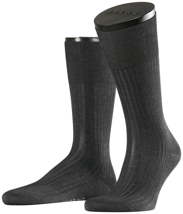 Falke No. 10 Socks Egyptian Karnak Cotton Sokken Antraciet Melange
