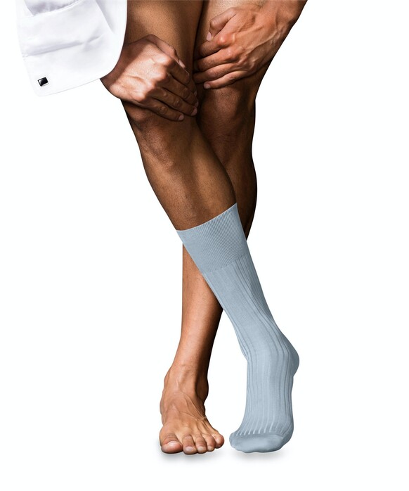 Falke No. 10 Socks Egyptian Karnak Cotton Sokken Licht Blauw