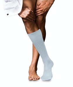 Falke No. 13 Finest Piuma Cotton Knee High Kniekousen Licht Blauw