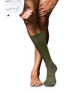 Falke No. 13 Finest Piuma Cotton Knee High Kniekousen Military Green
