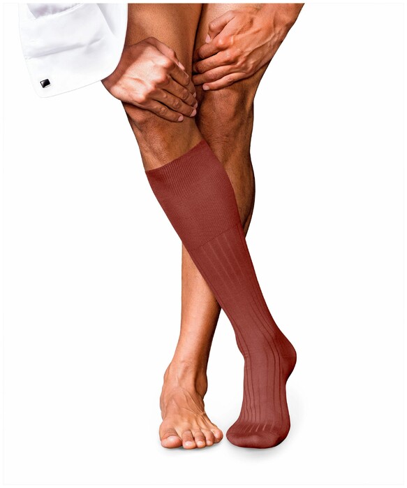 Falke No. 13 Finest Piuma Cotton Knee High Kniekousen Roest