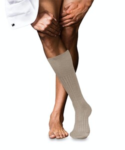 Falke No. 13 Finest Piuma Cotton Knee High Kniekousen Wheat Melange