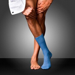 Falke No. 13 Finest Piuma Cotton Sokken Blauw