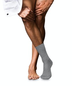 Falke No. 13 Finest Piuma Cotton Sokken Mid Grey Melange