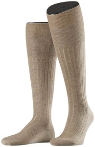 Falke No. 2 Finest Cashmere Kniekousen Donker Zand Melange