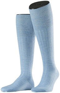 Falke No. 2 Finest Cashmere Kniekousen Sky Blue Melange