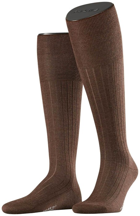 Falke No. 2 Finest Cashmere Kniekousen Teak Melange