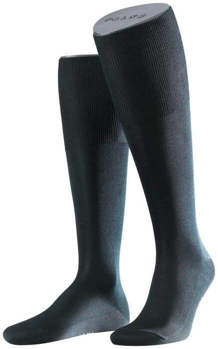 Falke No. 4 Pure Silk Knee High Kniekousen Zwart