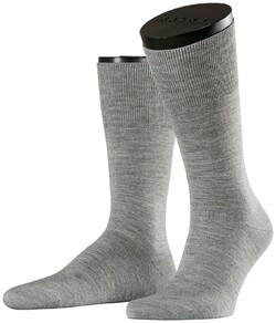 Falke No. 6 Socks Finest Merino and Silk Sokken Licht Grijs Melange