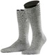 Falke No. 6 Socks Finest Merino and Silk Sokken Licht Grijs Melange