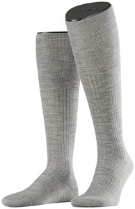 Falke No. 7 Finest Merino Kniekousen Licht Grijs Melange