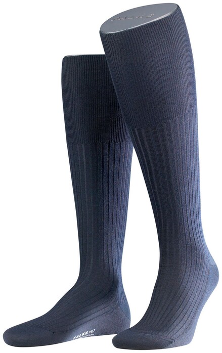Falke No. 7 Finest Merino Kniekousen Navy