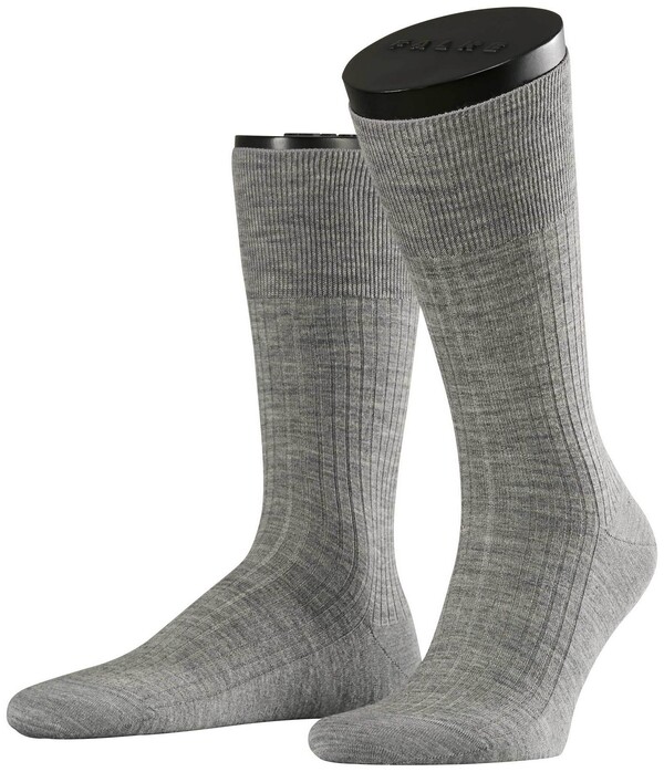 Falke No. 7 Socks Finest Merino Sokken Licht Grijs Melange