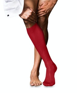 Falke No. 9 Egyptian Karnak Cotton Kniekous Knee-Highs Cardinal