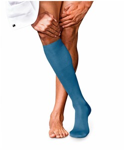 Falke No. 9 Egyptian Karnak Cotton Kniekous Knee-Highs Frost