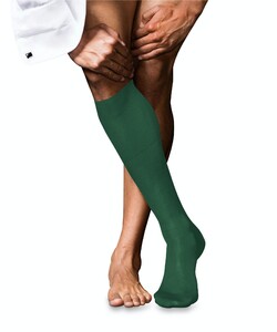 Falke No. 9 Egyptian Karnak Cotton Kniekous Knee-Highs Hunter Green