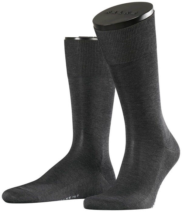 Falke No. 9 Socks Egyptian Karnak Cotton Sokken Antraciet Melange