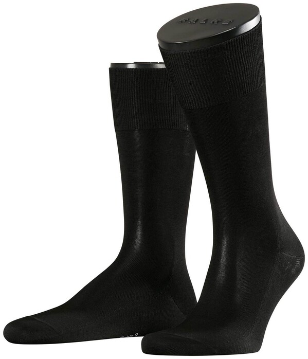 Falke No. 9 Socks Egyptian Karnak Cotton Sokken Zwart