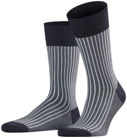 Falke Oxford Stripe Socks Midnight Navy