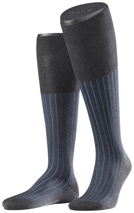 Falke Shadow Kniekousen Antraciet-Blauw