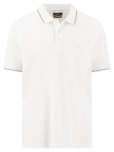 Fynch-Hatton 2-Ply Solid Piqué Tipping Details Polo Wit