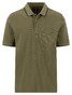 Fynch-Hatton 2-Ply Solid Piqué Tipping Details Poloshirt Dark Khaki