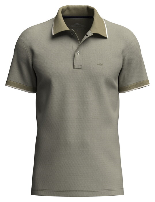 Fynch-Hatton 2-Tone Piqué Fine Details Polo Pistache