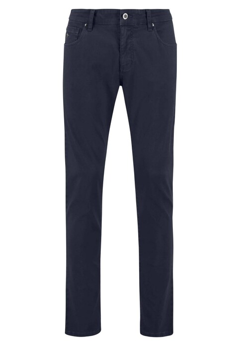 Fynch-Hatton 5-Pocket Fine Printed Structure Pants Dark Navy