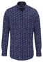 Fynch-Hatton Abstract Graphic Pattern Button-Down Overhemd Misty Blue-Brown