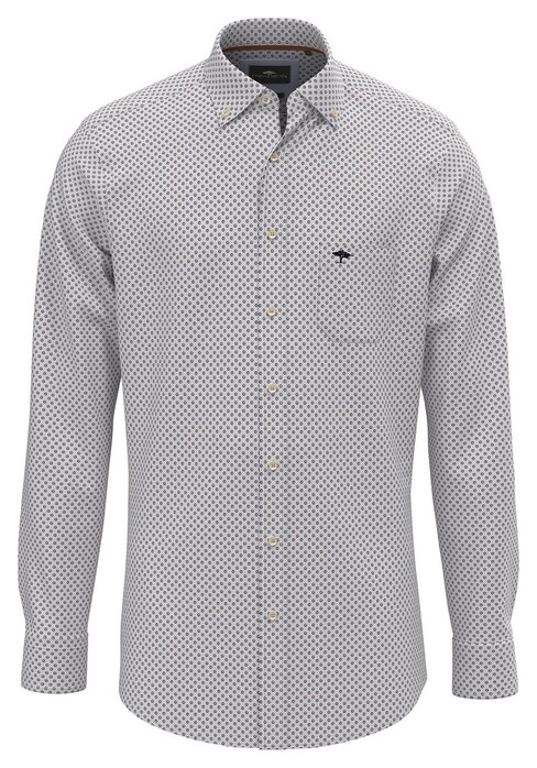 Fynch-Hatton Abstract Minimal Pattern Overhemd Hazel
