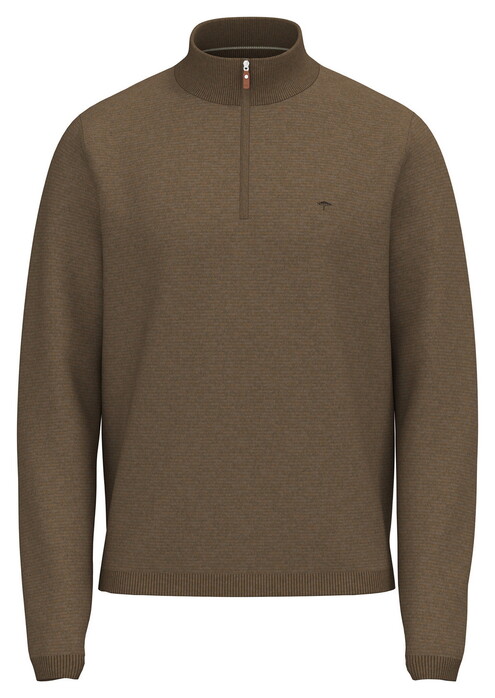 Fynch-Hatton Air Cotton Troyer Zip Trui Elephant Grey