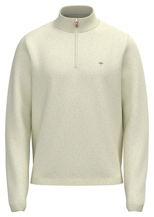 Fynch-Hatton Air Cotton Troyer Zip Trui New Off White