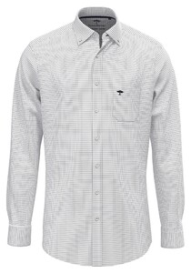 Fynch-Hatton All-Season Oxford Check Overhemd Navy