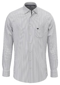 Fynch-Hatton All-Season Oxford Stripe Overhemd Navy
