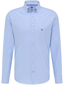 Fynch-Hatton All-Season Oxford Uni Overhemd Licht Blauw